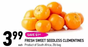 Coppa's Fresh Market Fresh sweet seedless clementines offer