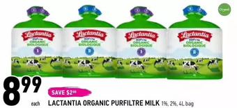 Coppa's Fresh Market Lactantia organic purfiltre milk offer