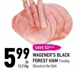 Coppa's Fresh Market Wagener's black forest ham offer