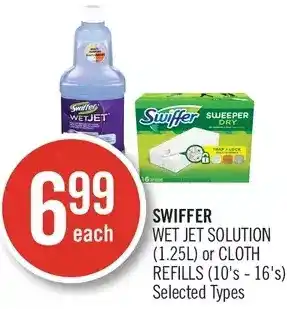 Shoppers Drug Mart Swiffer wet jet solution or cloth refills offer