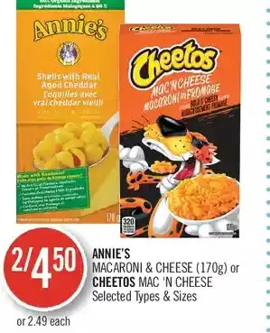 Shoppers Drug Mart Annie's macaroni & cheese or cheetos mac 'n cheese offer