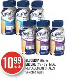 Shoppers Drug Mart Glucerna or ensure meal replacement shakes offer