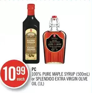 Shoppers Drug Mart Pc 100% pure maple syrup or splendido extra virgin olive oil offer