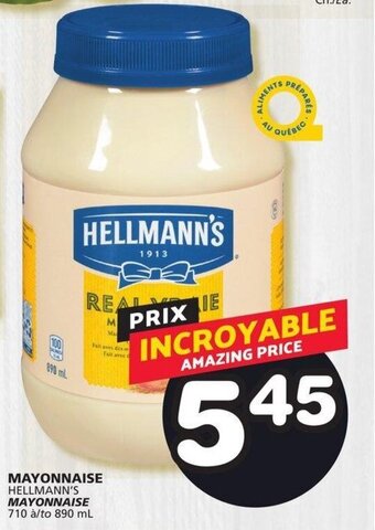 IGA Hellmann's Mayonnaise 890ml offer