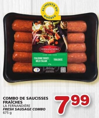 IGA La Fernandière Fresh Sausage Combo 675g offer