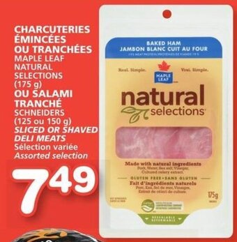 IGA Maple Leaf Natural Selections offer