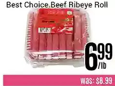 Nations Fresh Foods Best choice beef ribeye roll offer