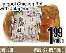 Nations Fresh Foods Uniqpol chicken roll with jalapeno offer