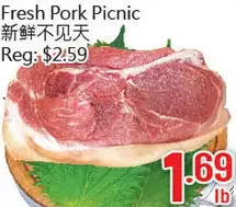 Hong Tai Supermarket Fresh pork picnic offer