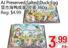 Hong Tai Supermarket Aj preserved salted duck egg offer