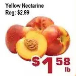 Top Food Supermarket Yellow nectarine offer