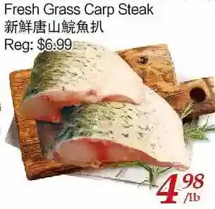 Tone Tai Supermarket Fresh grass carp steak offer