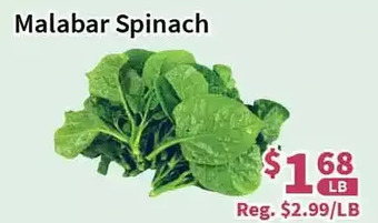 Blue Sky Supermarket Malabar spinach offer