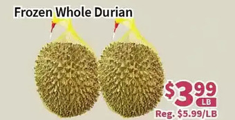 Blue Sky Supermarket Frozen whole durian offer