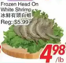 Foody World Frozen head on white shrimp offer