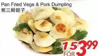Foody World Pan freid vege & pork dumpling offer