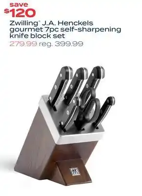 Bed Bath & Beyond Zwilling® j.a. henckels gourmet 7pc self-sharpening knife block set offer
