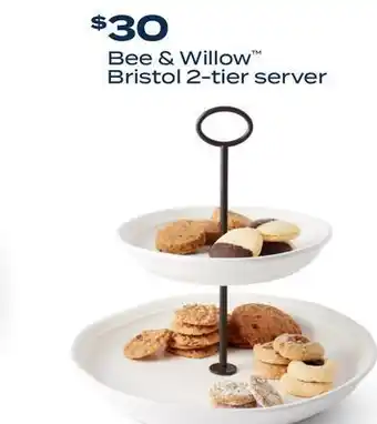 Bed Bath & Beyond Bee & willow™ bristol 2-tier handled server in coconut milk offer