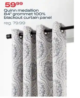 Bed Bath & Beyond Quinn medallion 84" grommet 100% blackout curtain panel offer