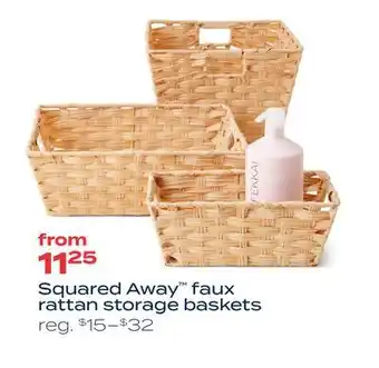 Bed Bath & Beyond Squared away™ faux rattan storage basket offer