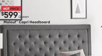 Sleep Country Malouf capri headboard offer