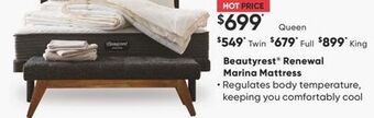 Sleep Country Beautyrest® renewal marina mattress offer