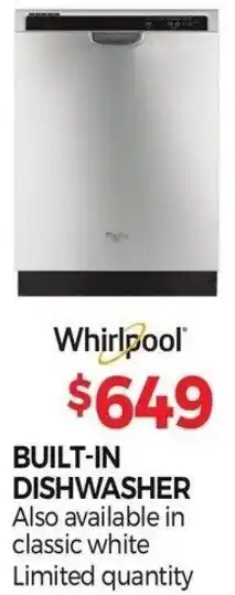 Tepperman's Built-In Dishwasher offer