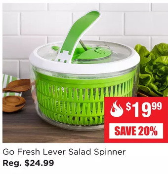 Kitchen Stuff Plus Go fresh lever salad spinner offer