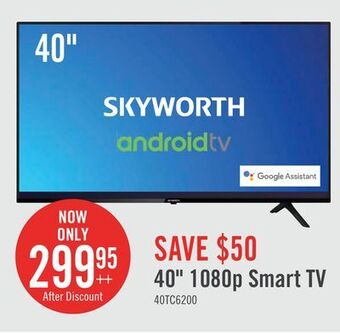 The Brick Skyworth 40" 1080p hd smart television with google assistant - 40tc6200 offer