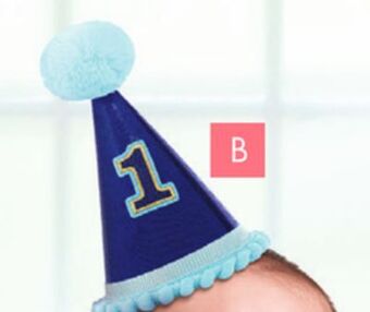 Party City Metallic blue 1st birthday party hat offer