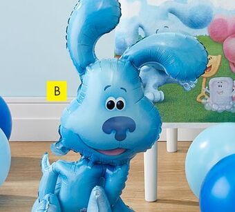 Party City Blue's clues air-filled sitting mylar balloon offer