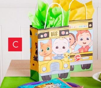 Party City Cocomelon paper gift bags, 8-pk offer