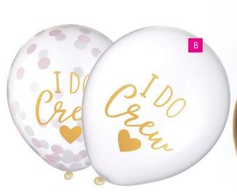 Party City Latex balloons "i do crew" offer