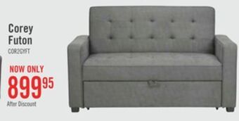 The Brick Corey velvet futon - grey offer