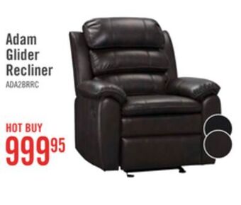 The Brick Adam leather-look fabric glider recliner - brown offer