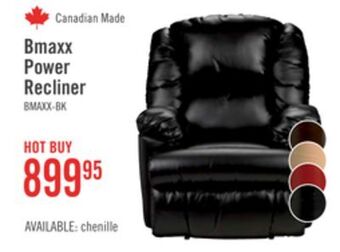 The Brick Bmaxx bonded leather power recliner - black offer
