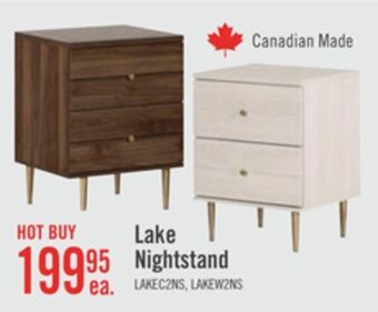 The Brick Lake nightstand - brown offer