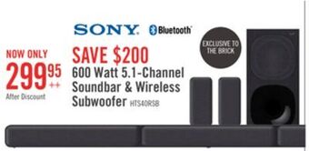 The Brick Sony 5.1-channel 600 w home cinema package - 4a5573 offer