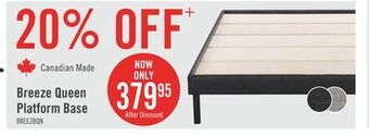 The Brick Breeze queen platform base - dark grey offer