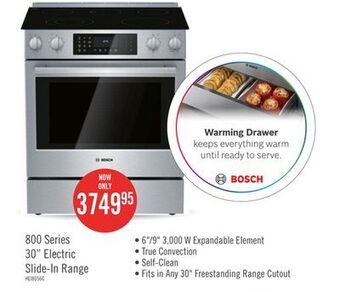 The Brick Bosch 4.6 cu. ft. 800 series electric range - hei8056c offer