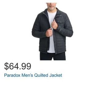 Costco Paradox men's quilted jacket offer