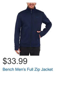 Costco Bench men's full zip jacket offer