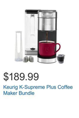 Costco Keurig k-supreme plus coffee maker bundle offer