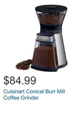 Costco Cuisinart conical burr mill coffee grinder offer
