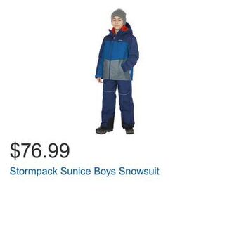 Costco Stormpack sunice boys snowsuit offer
