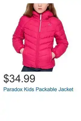 Costco Paradox kids packable jacket offer