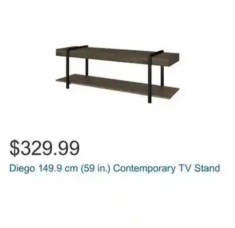 Costco Diego 149.9 cm (59 in.) contemporary tv stand offer