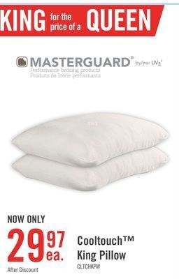The Brick Masterguard® cooltouch™ king pillow offer