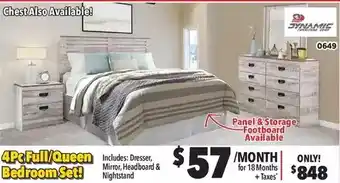 Surplus Furniture Millbrook 4-piece bedroom set offer