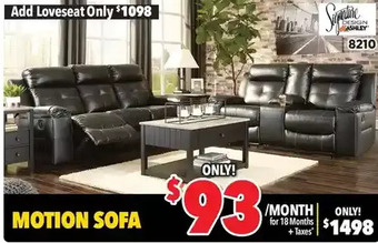 Kempton black double reclining sofa